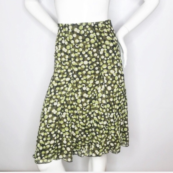 Hearts Palm Green Abstract Skirt - Picture 1 of 5